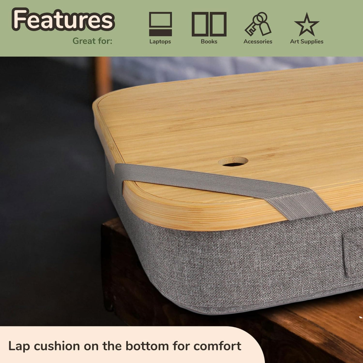 BambooMN Lap Storage Desks - Red