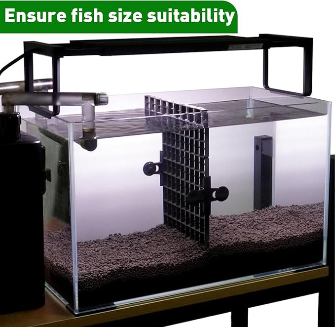 LINLAN 12 Pieces 5.9x11.8in (15X30cm) Aquarium Grid Plastic, Fish Tank Divider, Egg Crate for DIY Filtration and Bottom Protection in Aquascaping (White-No Accessories)