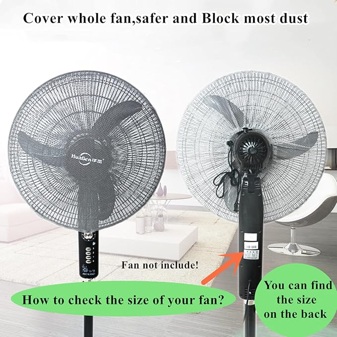2 Pack-18" Fan Safety Protection Cover, Kid Children Finger Protect Fan Net