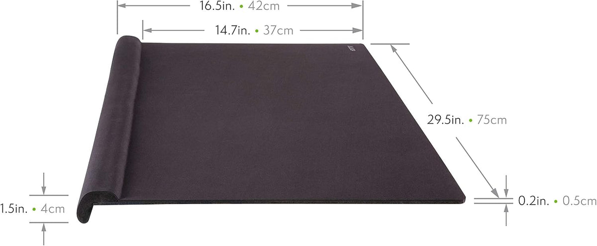 Allsop Ergoedge Deskpad W/Large Wrist Rest and Mousing Surface Foam, Large, Black