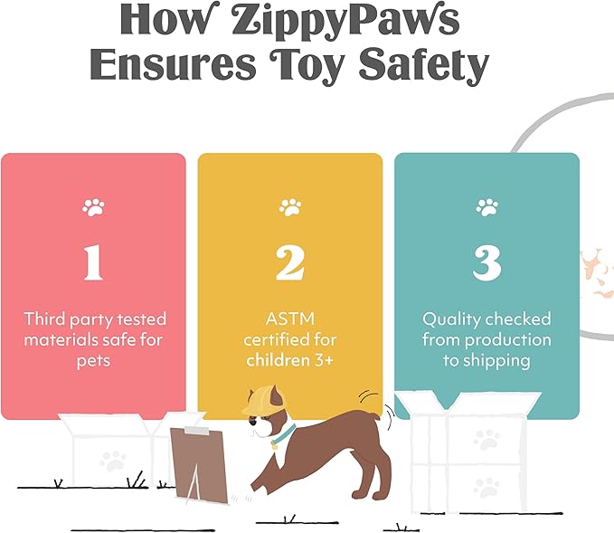 ZippyPaws Crinkle Monkey - Interactive Dog Toys to Keep Them Busy, Squeaky Plush Pet Toy for All Breeds, Small and Medium Dogs, Contains 1 Round Squeaker - Small, Purple