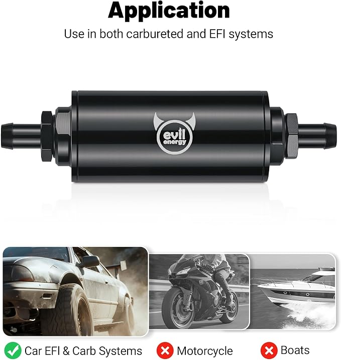 EVIL ENERGY Inline Fuel Filter 100 Micron