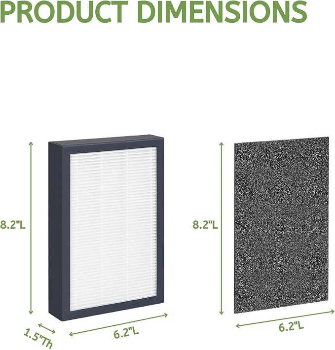 Nispira True HEPA Filter Replacement Compatible