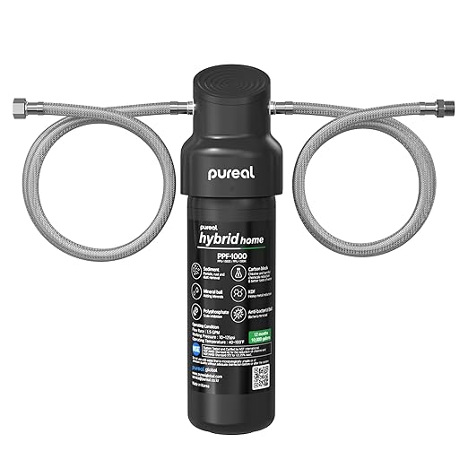 Pureal Hybrid Home PPU-1000K Under Sink Water Filter System, 10K Gallons