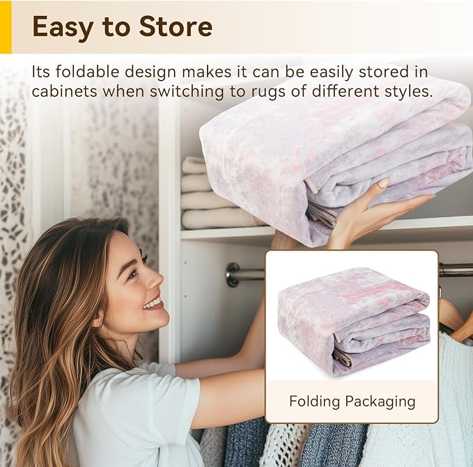 RELEANY Washable Area Rugs 6ft Non-Slip Modern Abstract Soft
