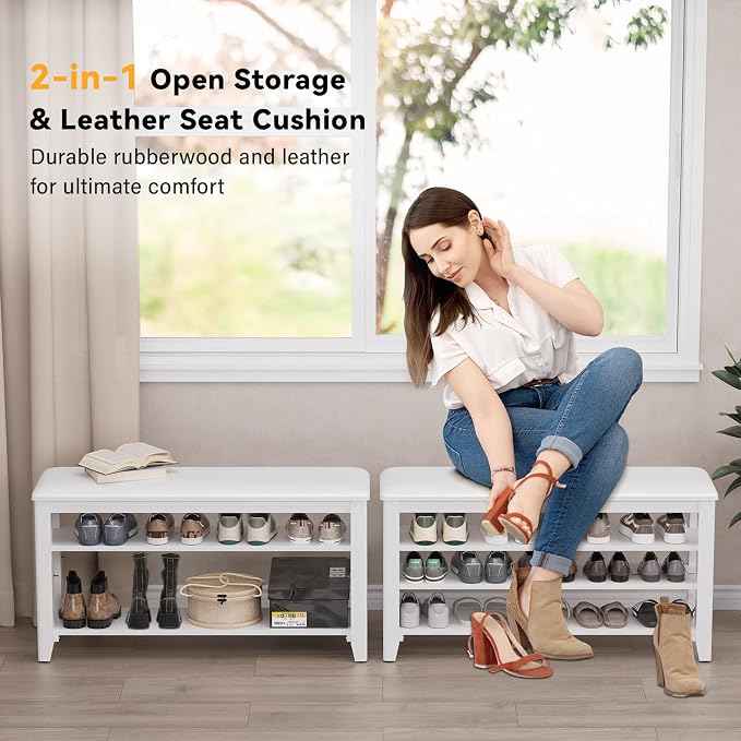 Shoe Rack Bench Entryway Storage