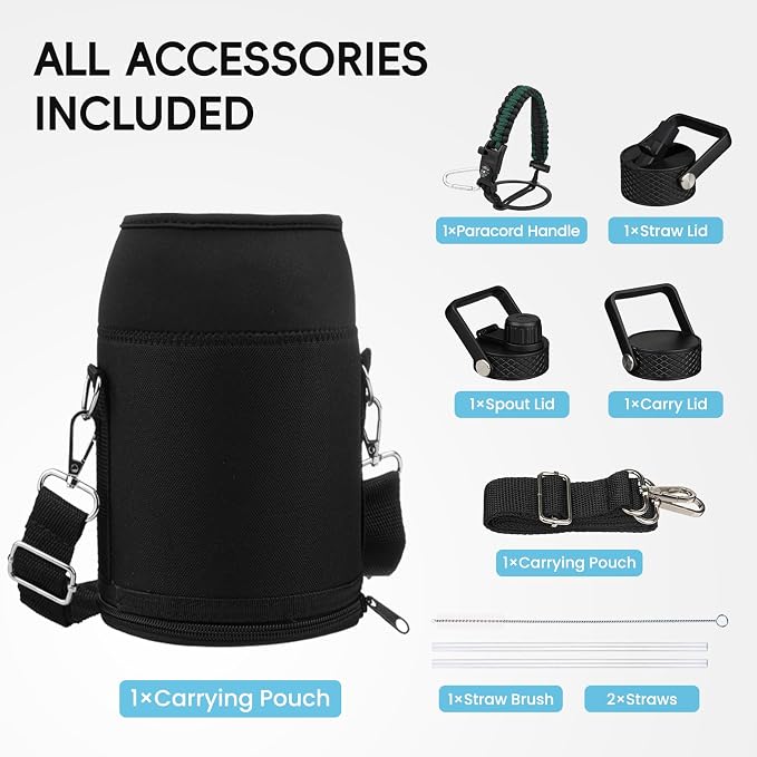 Konokyo 64 oz Insulated Stainless Steel Water Bottle Jug