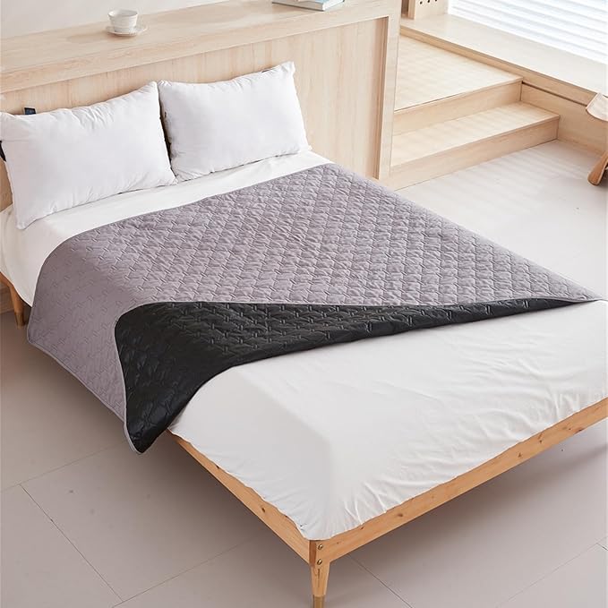 GIBZ Waterproof Dog Bed Blanket Cover Anti Slip Pet Furniture Protector Washable Large Washable Quilted Mat for Indoor, Khaki, 200x260cm