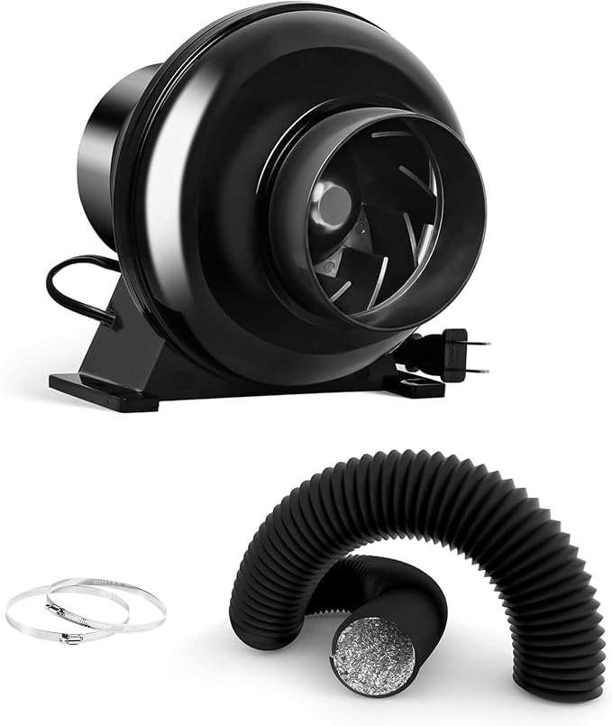 iPower 4 Inch Upgrade Inline Duct Ventilation Fan