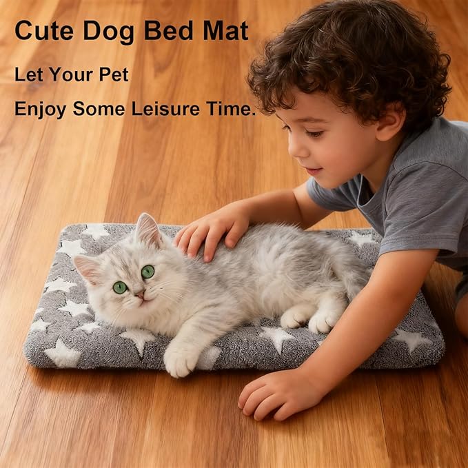 Dog Bed Mat 4 Pcs - Reversible Dog Crate Bed Mats, Soft & Breathable Kennel Pad, Durable Crate Bed for Dogs & Cats