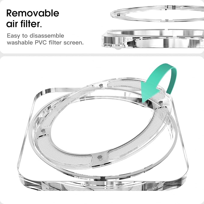 Transparent Acrylic mac Studio Stand, Built in Detachable air Filter Suitable