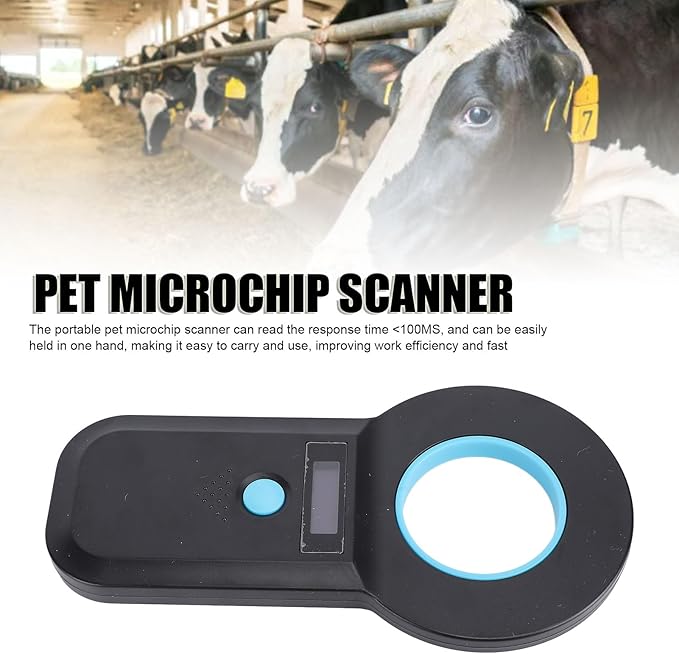 Marhynchus Pet Microchip Scanner USB C Portable Handheld Animal Chip Reader 128 Data Storage for EMID with 0.91in OLED Screen and Rechargeable Battery