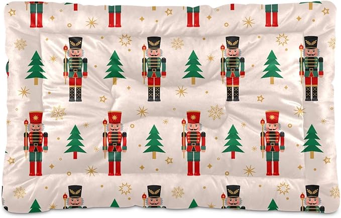 Pet Bed Christmas Nutcracker Dog Bed Mat Absorbing Non Slip Pad Pet Sleeping Mat for Small, Medium, and Large Dogs Puppy Cat 36 in x 24 in