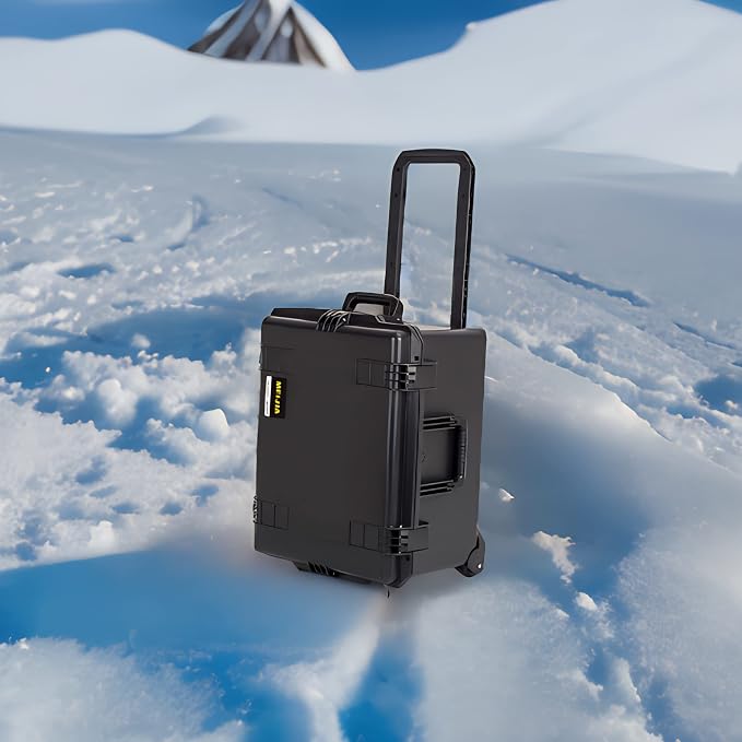 MEIJIA Portable All Weather Waterproof Rolling Hard Camera Case