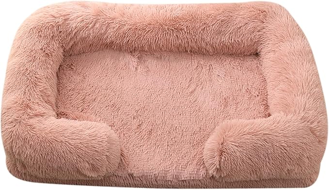 Dog Beds Large Sized dog Orthopedic, Sofa Dog Bed with Waterproof Lining and Nonskid Bottom, Rectangle Washable Dog Bed for Medium Small Dogs and Cats Comfortable ( Color : Pink1 , Size : 51 x 35" )