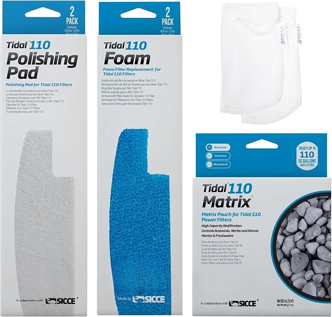 Tidal 110 Filter Maintenance and Replacement Filter Media Kit, Including Gokul