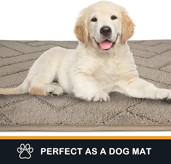 PURRUGS Dirt Trapping Door Mat 34" x 59", Non-Slip Machine Washable Entry Rug