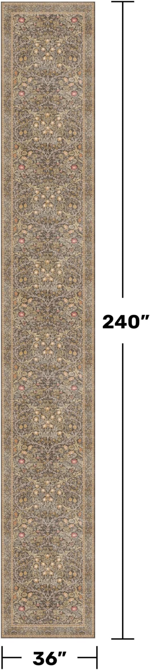 Washable 3x20 Extra Long Runner Rug