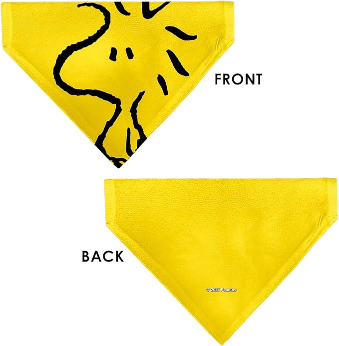 Peanuts Pet Bandana Peanuts Woodstock Pose Close Up Yellow Slip On Collar Bandana Only
