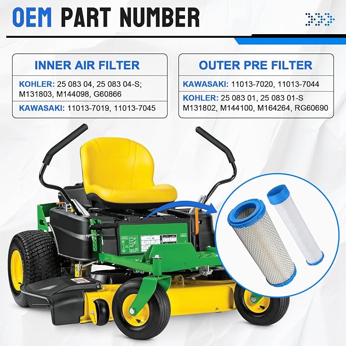11013-7044 25 083 01 Air Filter & 11013-7045 2508304-S Pre Filter