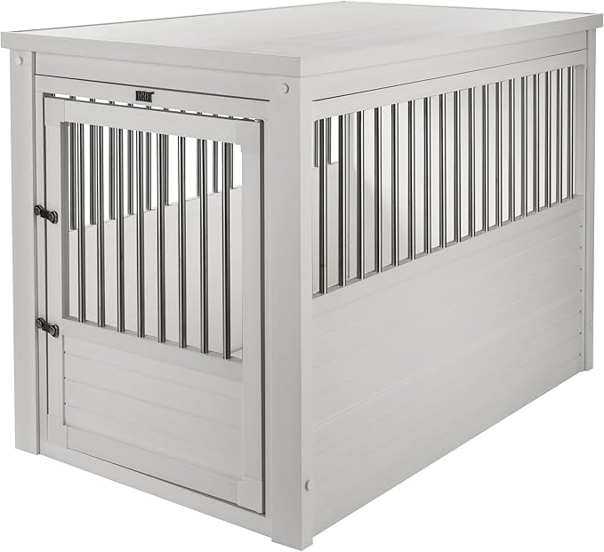 New Age Pet EHHC404XL ecoFLEX Pet Crate/End Table, Antique White, X-Large