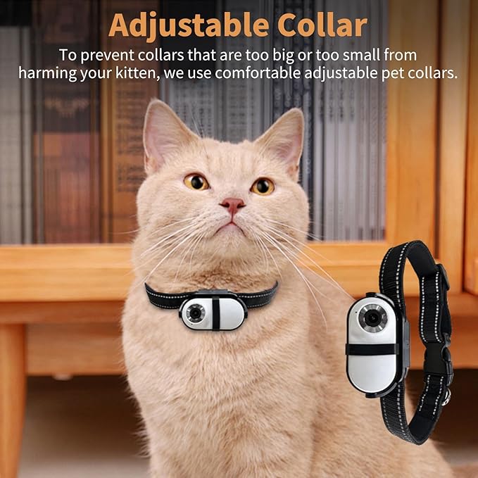 Collar Camera, HD 1080P, 120 Wide Angle Lens, Mini Action Camera for Indoor/Outdoor Use, OTG Support (White)