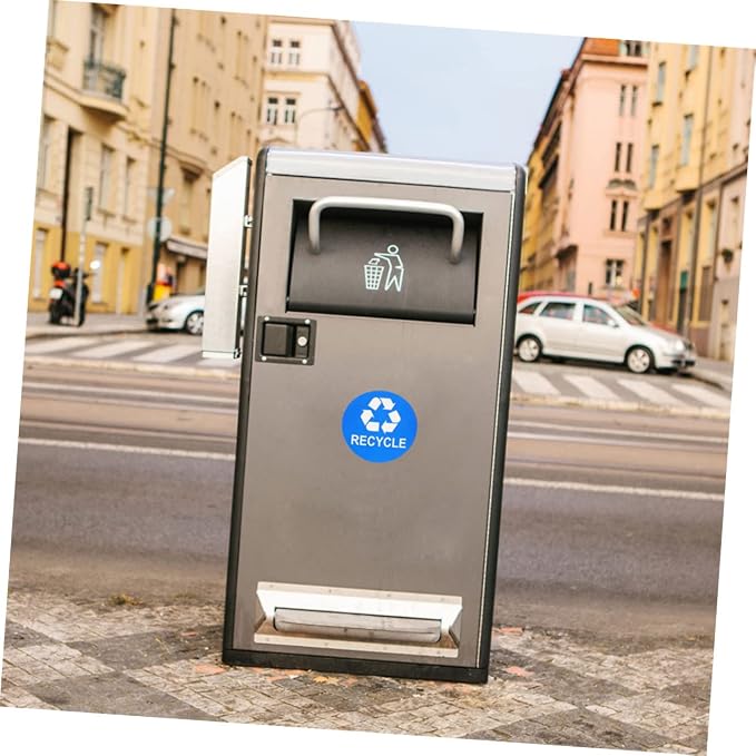 8pcs Trash Sorting Decals Self-Adhesive Waste Container Stickers