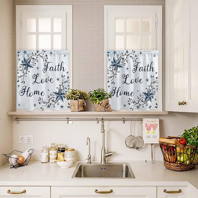 Texas Star Country Kitchen Curtains Set 3 Piece