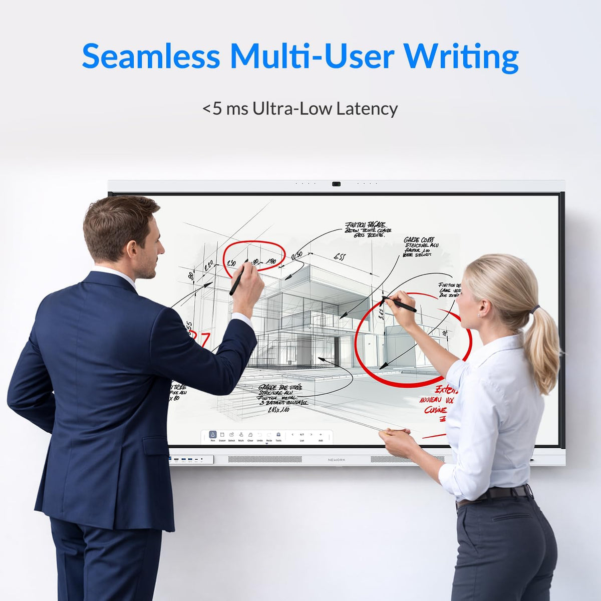 Smart Board, 65 Inch All-in-One Interactive Whiteboard, Google EDLA