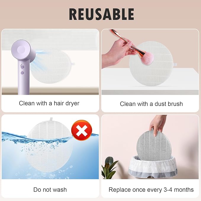 4 Pack Replacement Filters Compatible