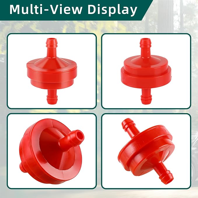 AUTOKAY Lawn Mower 1/4" Inline Gas Fuel Filter Compatible