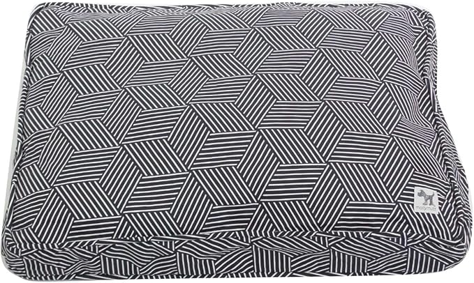 Molly Mutt Sheepy Wool Crate Mat - 100% Cotton Canvas Cover with Temperature-Regulating 100% Natural Wool-Filled Insert Dog Bed - Soft & Supportive Wool-Filled Bed - (30"x21"x2.5", Rough Gem)
