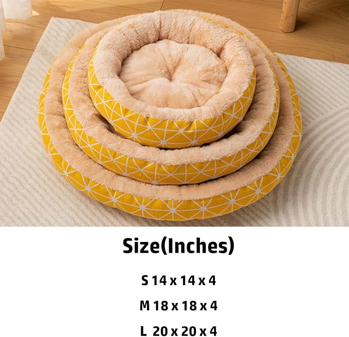 GeRRiT Universal Cat Bed Pet Mat Dog Bed Dog House Pad Round Nest Warm Pet Nest,L(20x20x4)