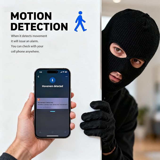 PATTERSON Hidden Camera Smart Clock WiFi - 1080P HD Spy Camera with Night Vision, Motion Detection & Remote Live View, Baby/Elder/Pet Monitor for Home Indoor Security System