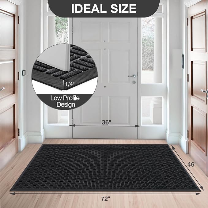 Mibao Front Door Mat, Heavy Duty Durable Welcome Mat