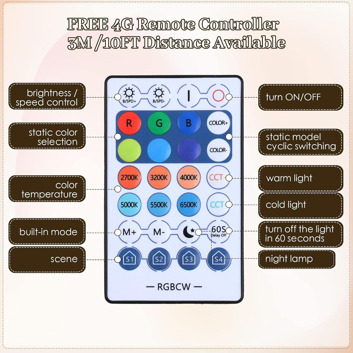 Smart RGB Dimmable Table Lamp Compatible with Alexa&APP&Remote Control, Gray