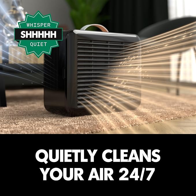 PuroAir Air Purifier 100i Smart HEPA Air Purifiers for Home Pets - Portable Small Air Purifier Filters up to 550 Ft² of Pollutants, Smoke, Pollen, Dust - Room Air Purifiers for Bedroom, Baby, Office