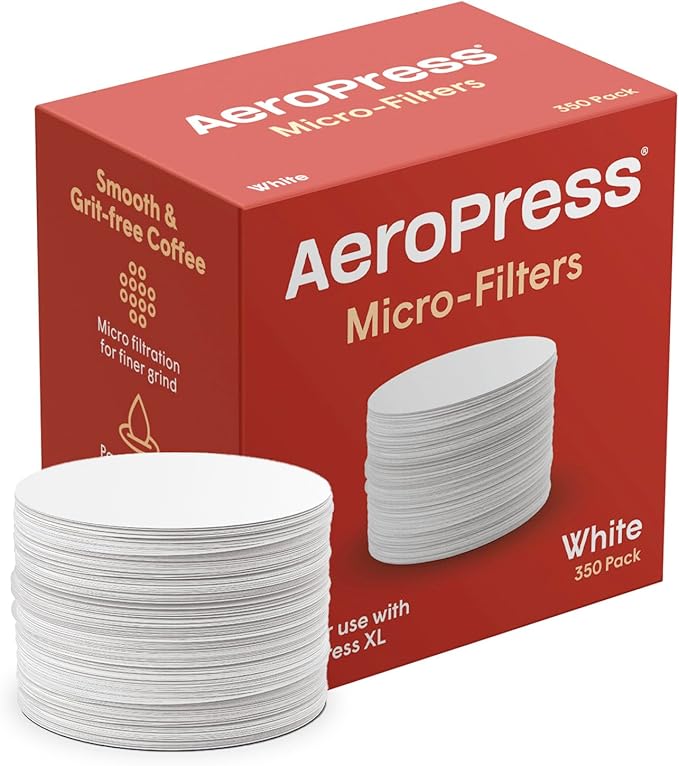 AeroPress Coffee Maker White Paper Micro-Filters, Compostable Coffee Filters