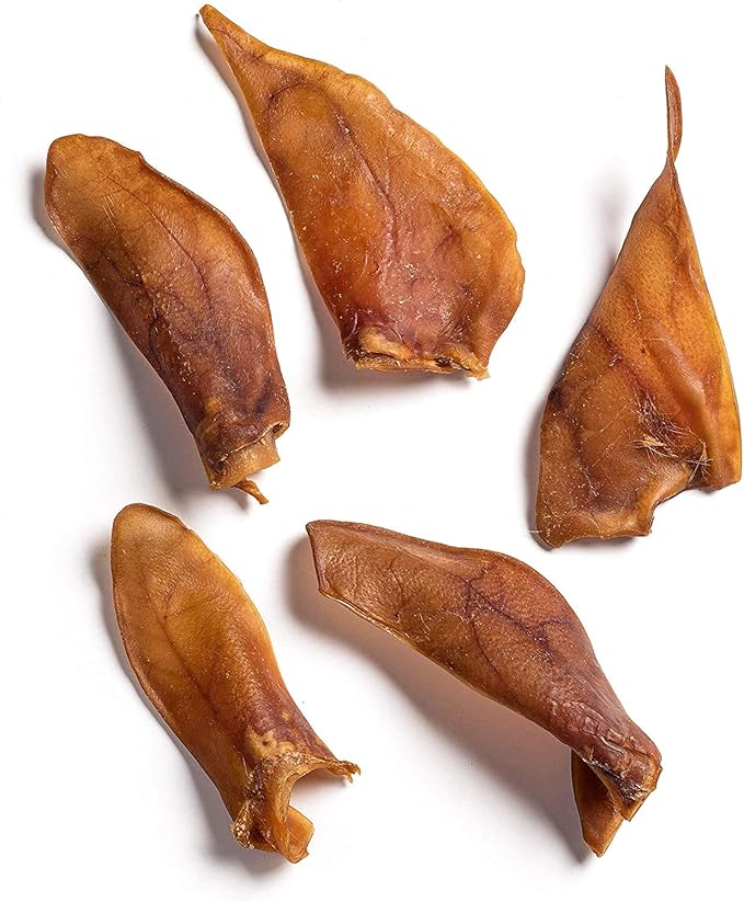 Jack&Pup Half Pig Ears for Dogs (30 Pack) - All Natural Single Ingredient Pigs Ears Halves - Premium Dog Ear Treat - Dog Chew Treats for Large and Small Breeds