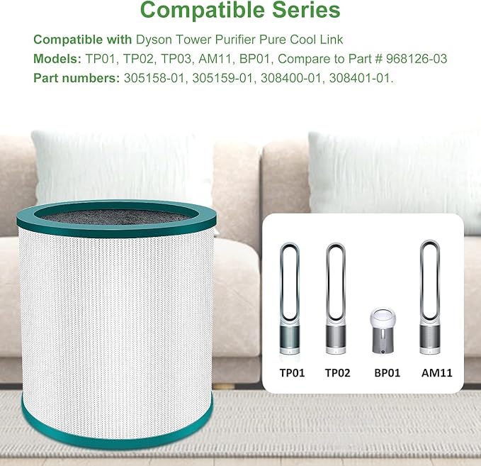 TP01 TP02 Replacement Filter 2 Pack Compatible