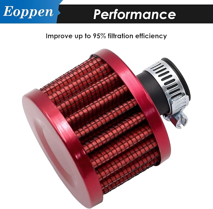 2Pcs 12mm Air Filter Mini Universal Vent Crankcase Cold Air Intake Breathe