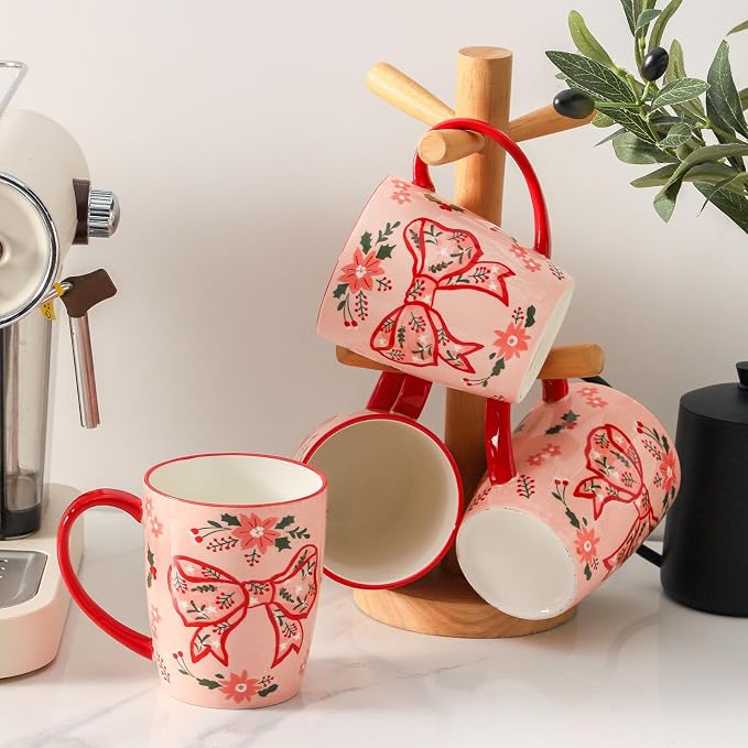 HASENSE Coffee Mugs Set of 4, 16oz Ceramic Cups