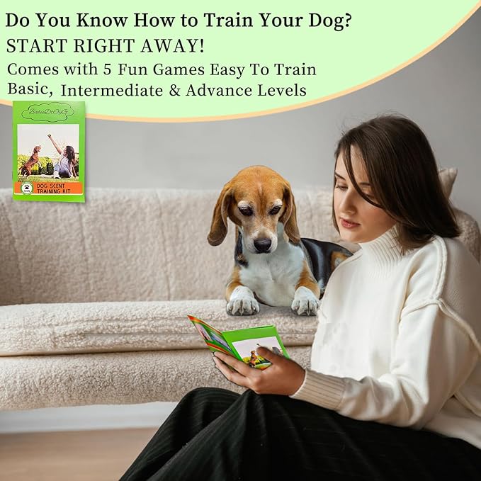 Dog Scent Training kit, Brain Games, Hide and Seek Toys - Fun Nose Work Games, Sniff and Seek Sniffing Toys, Nosework Kit, Scent Work Kit for All Ages Dog (Green)