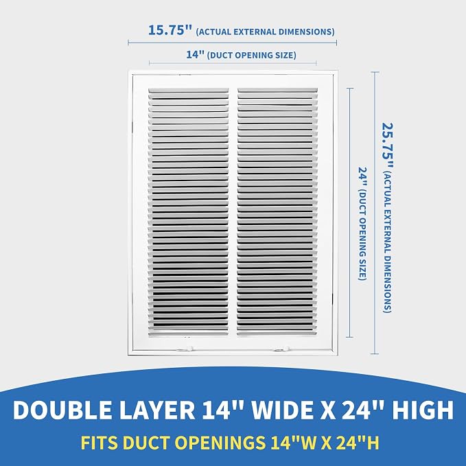 14 x 24 Return Air Grille, Return Air Vent Cover