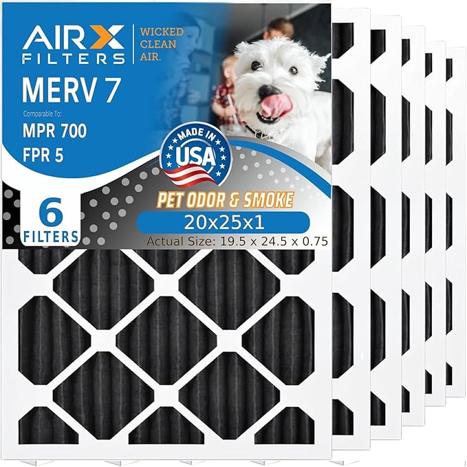 AIRX FILTERS WICKED CLEAN AIR. 20x25x1 Air Filter Odor Eliminator Carbon Filter
