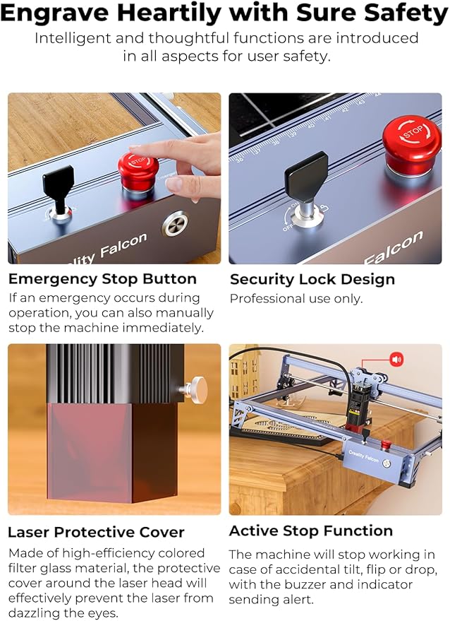 Creality 72000mW Output Power Laser Engraver, Falcon Pro 10W