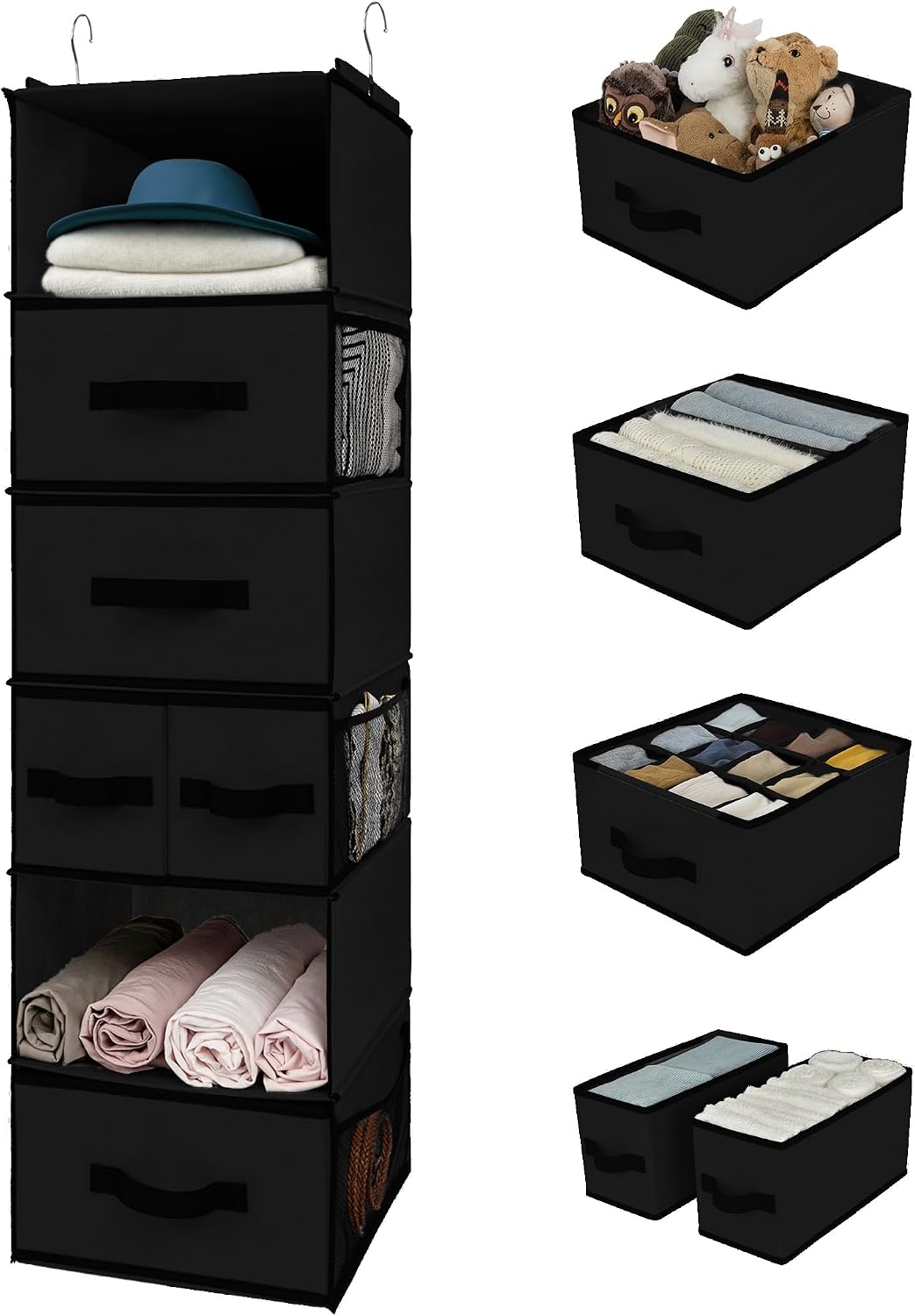 GRANNY SAYS Hanging Closet Organizer, 5 Drawers, 6 Shelves, 6 Pockets