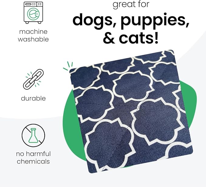Molly Mutt 3-Seater Non-Slip Furniture Protector and Couch Cover for Dogs & Pets – Durable 100% Cotton Canvas and Non-Toxic Materials - 70” Wide x 78” Long