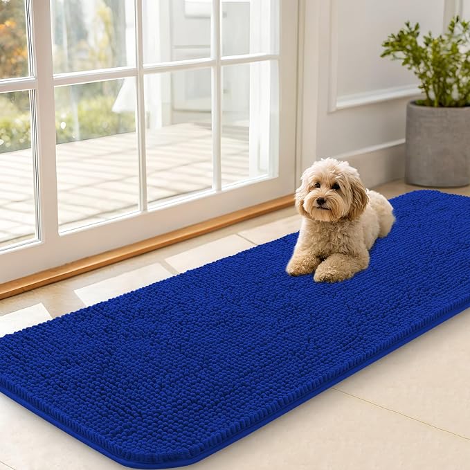 OLANLY Dog Door Mat for Muddy Paws 59x20, Absorbs Moisture and Dirt, Absorbent