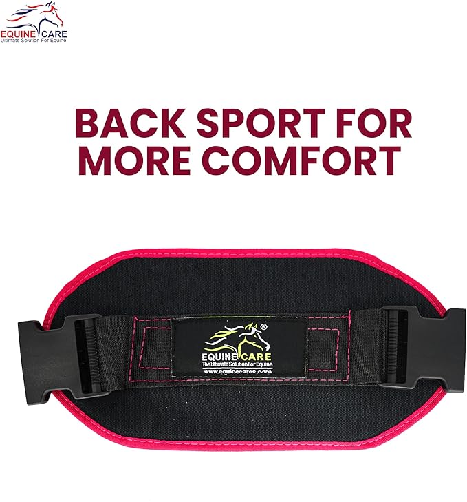 Equine Care Women’s Farrier Apron Chaps 23″ – Leather & Canvas, Adjustable 28–52″ Waist, EVA Padded Knees, Lumbar Support, 4 Knife Pockets & Nail Magnets for Hoof Trimming (Black with Pink Piping)